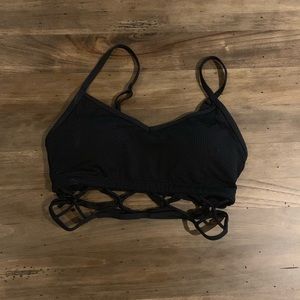 Lorna Jane Black Cut Out Sports Bra